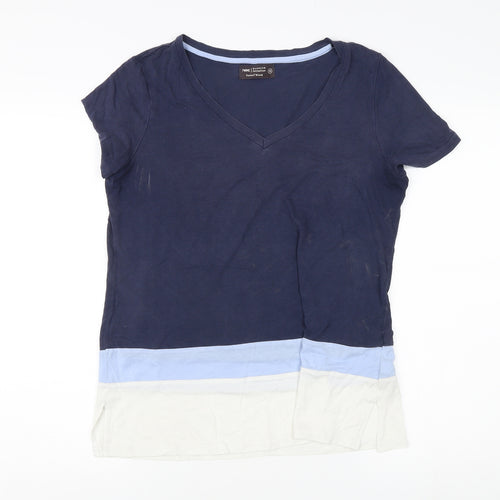 Next Women's Multicoloured T-Shirt, Size 12, V-Neck Casual