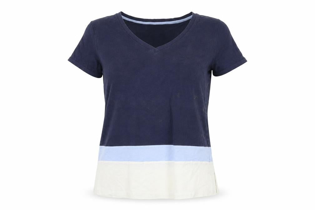 Front view of Next Women's Multicoloured T-Shirt, size 12, V-Neck Casual