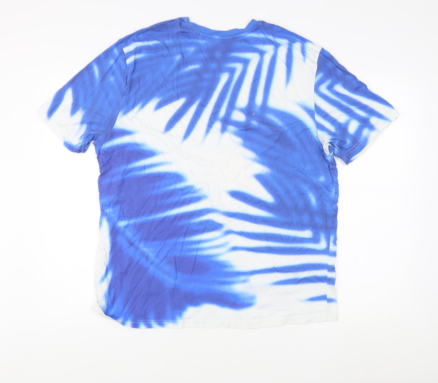 Next Men's Blue Tie-Dye Crew Neck T-Shirt XL