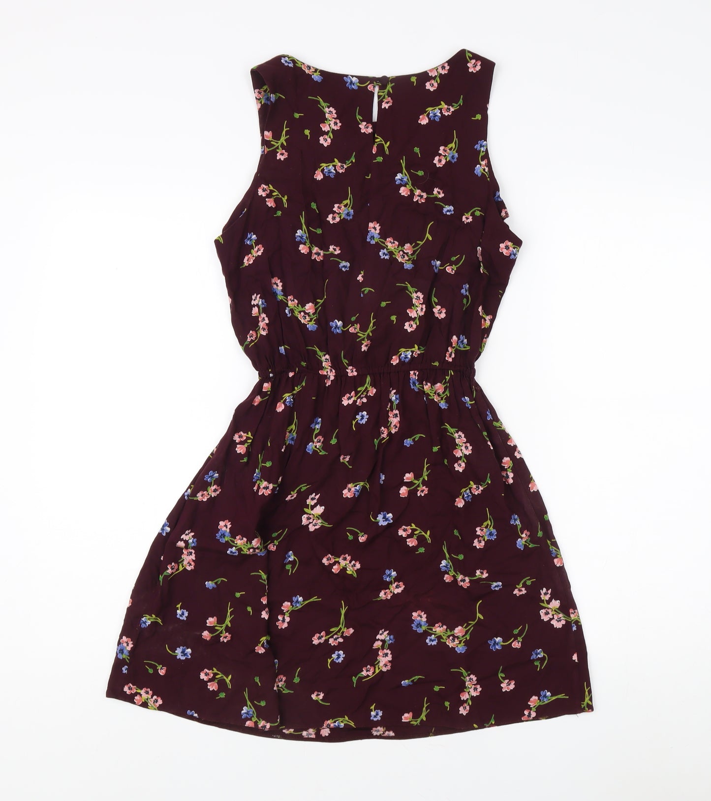 New Look Women's Floral A-Line Dress Multicoloured Size 8