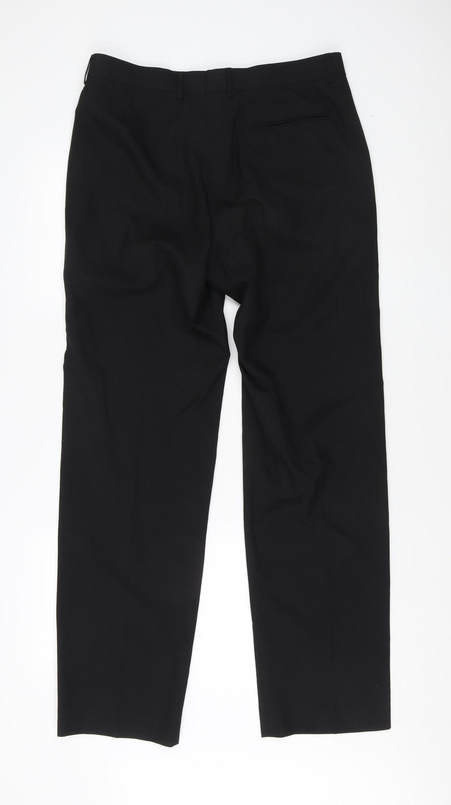 Marks and Spencer Men's Black Formal Trousers Size 34
