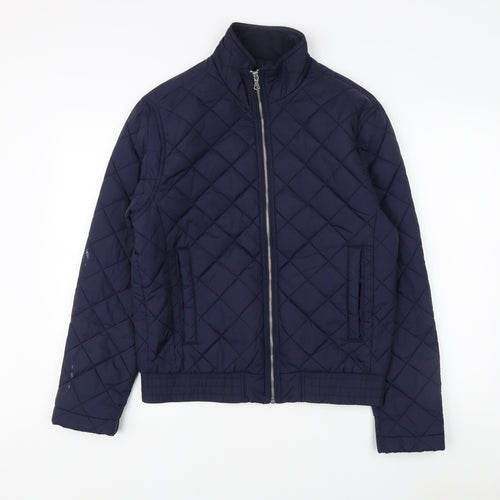 Marks and Spencer Women's Blue Quilted Jacket S
