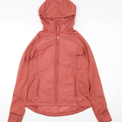 H&M Women's Red Hooded Puffer Jacket Size S
