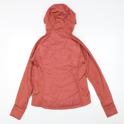 H&M Women's Red Hooded Puffer Jacket Size S