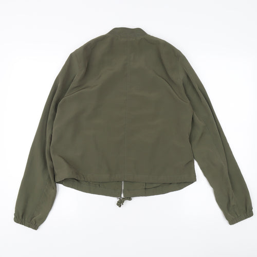 H&M Divided Women’s Green Bomber Jacket, Size 14