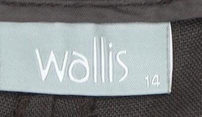 Wallis Women's Brown Linen Wide-Leg Trousers, Size 14