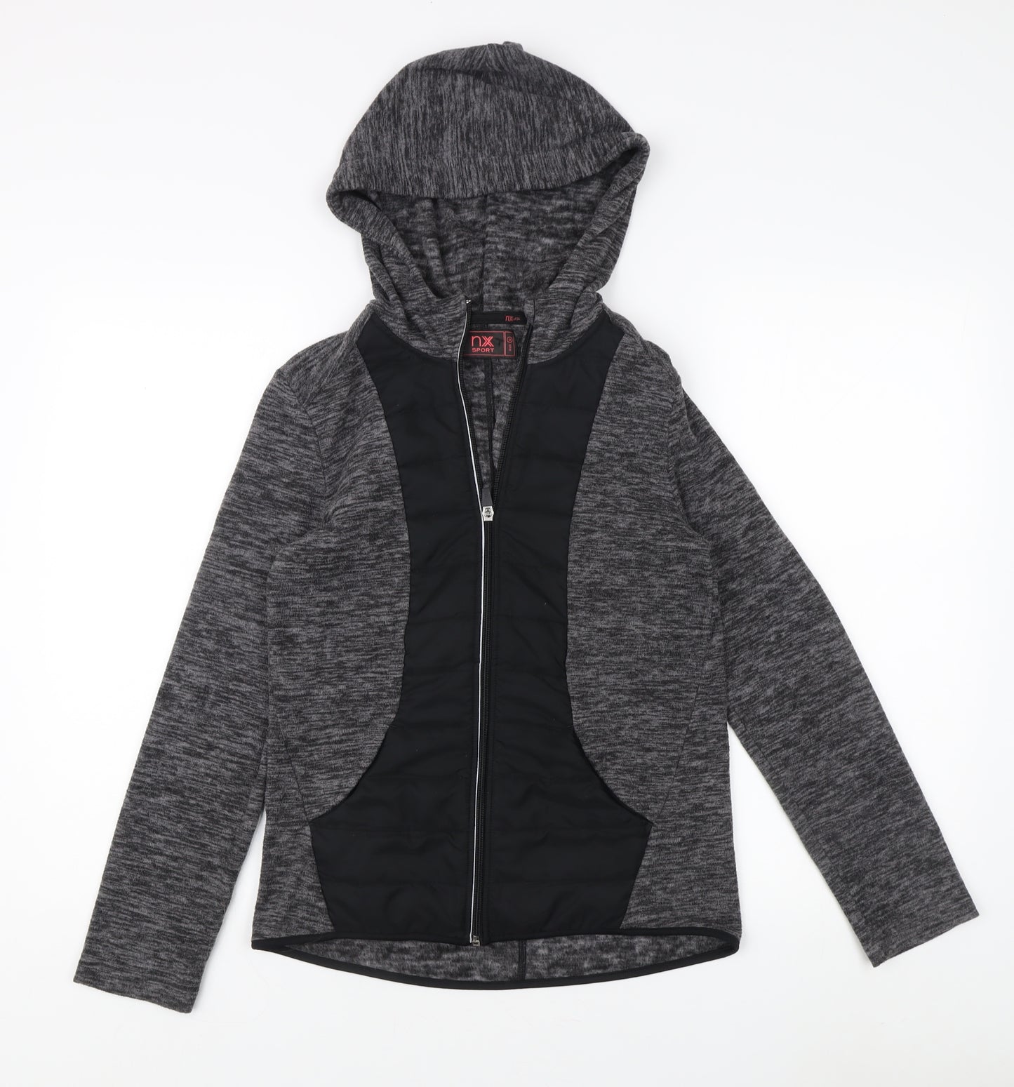 Next Women's Grey Hooded Active Jacket Size 6