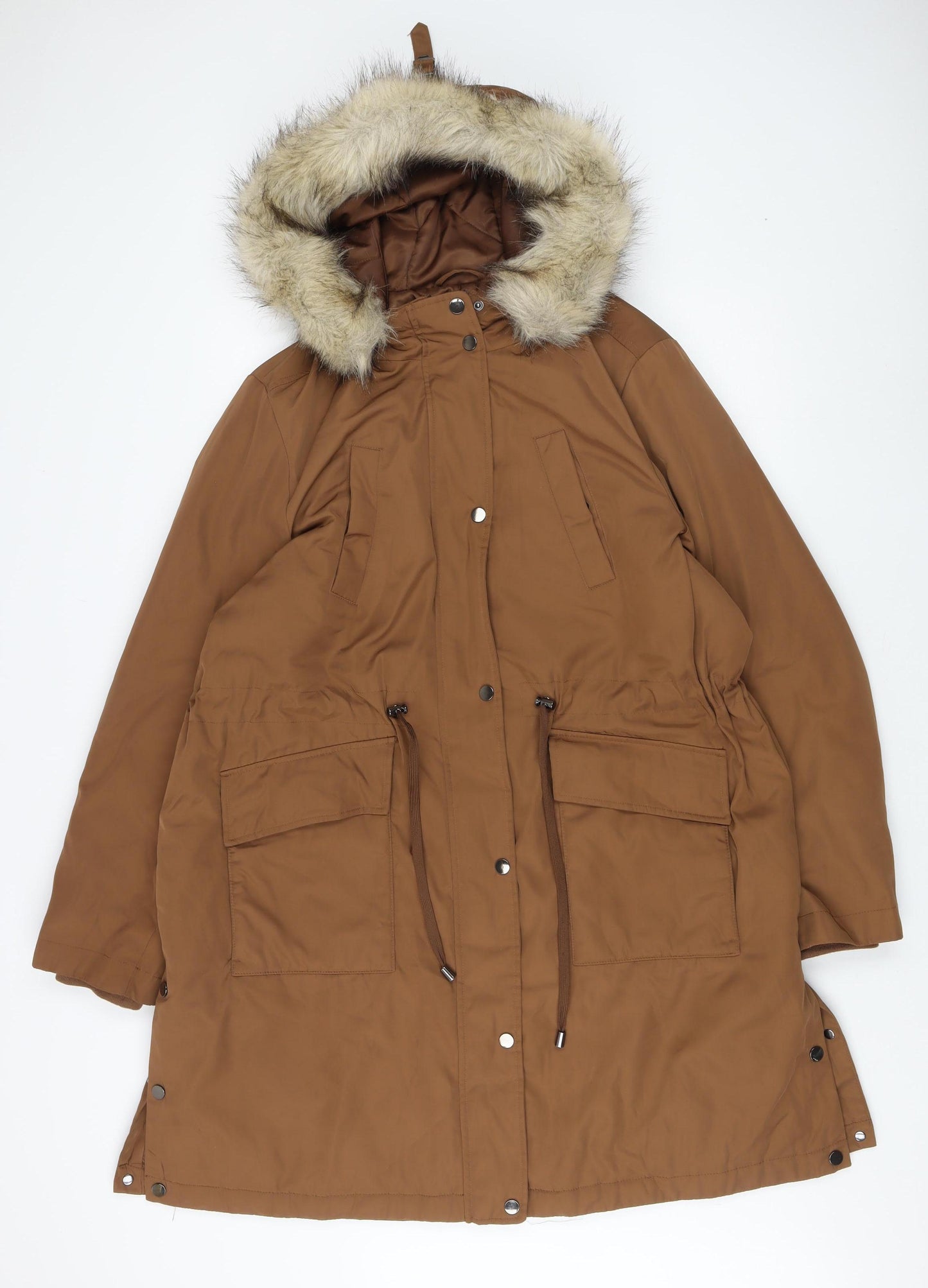 Marks and Spencer Women's Brown Parka Size 20 Winter Coat