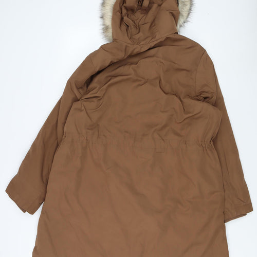 Marks and Spencer Women's Brown Parka Size 20 Winter Coat