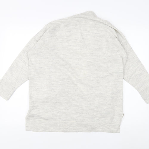 Wallis Women's Grey 3/4 Sleeve Open Front Cardigan Knit