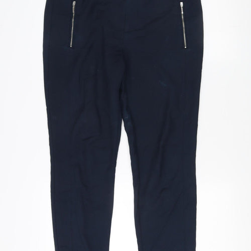 Zara Women’s Blue Skinny Cropped Trousers, Size 12
