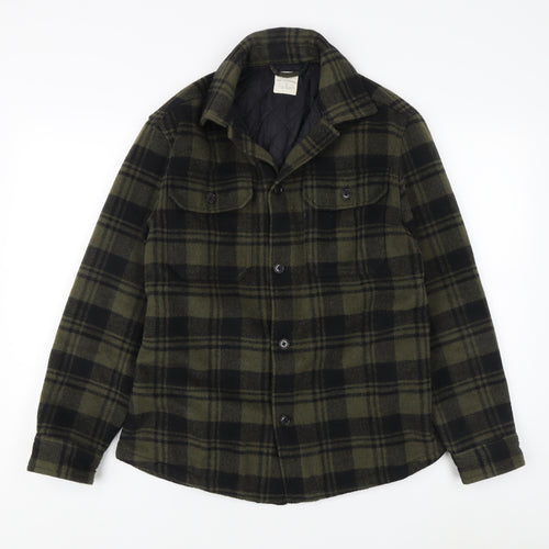 Marks and Spencer Men's Green Plaid Jacket S