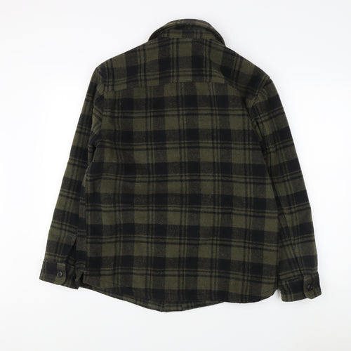 Marks and Spencer Men's Green Plaid Jacket S