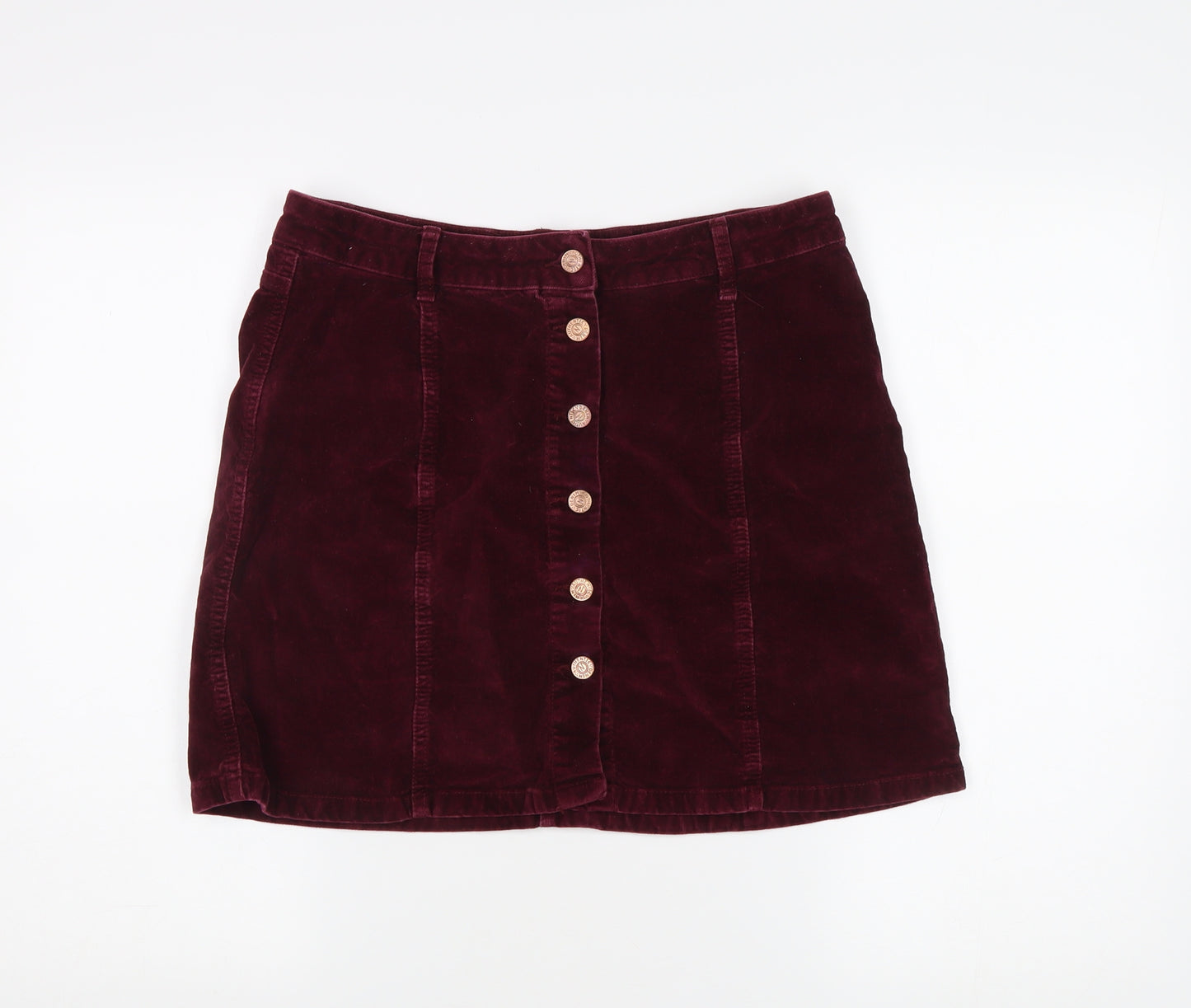 New Look Women's Red Mini Corduroy Skirt Size 12