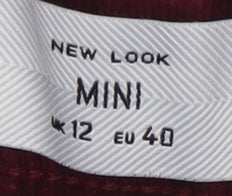 New Look Women's Red Mini Corduroy Skirt Size 12