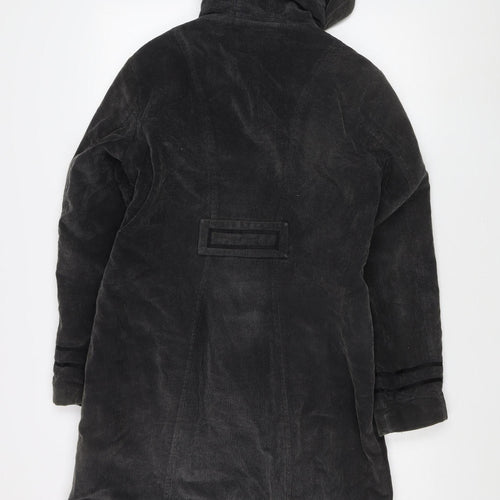Per Una Women's Black Parka Coat with Hood, Size S