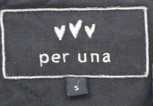 Per Una Women's Black Parka Coat with Hood, Size S