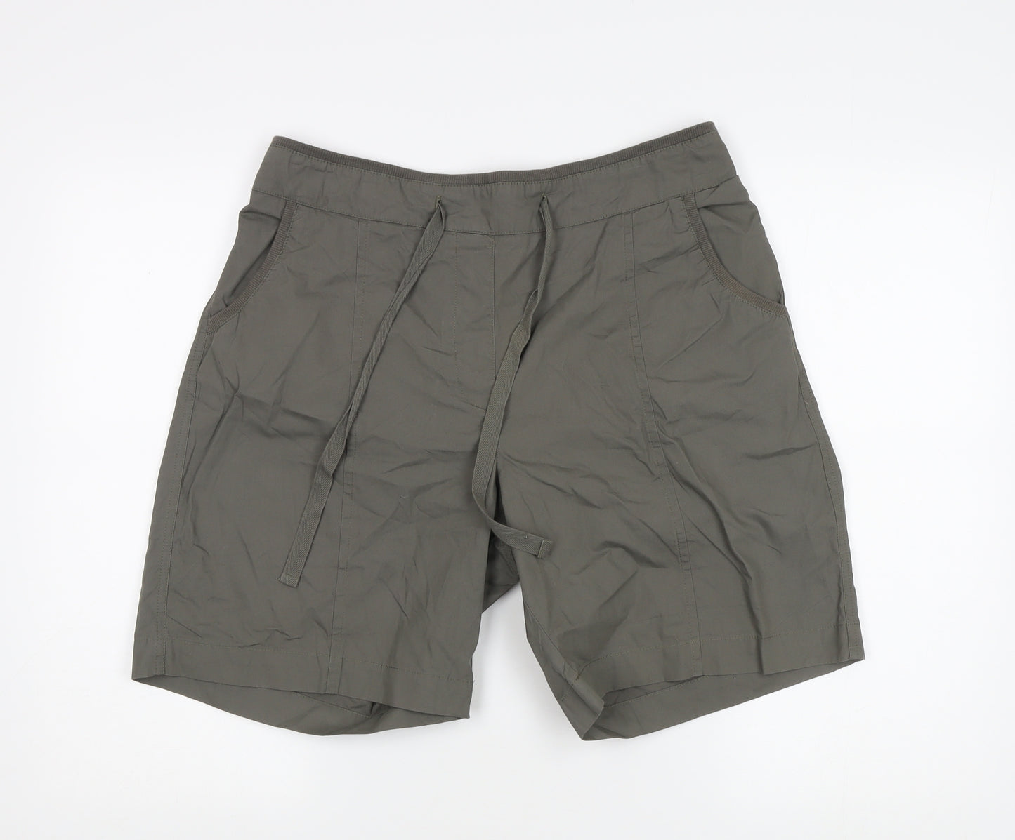 Bm Women's Grey Drawstring Shorts Size 16