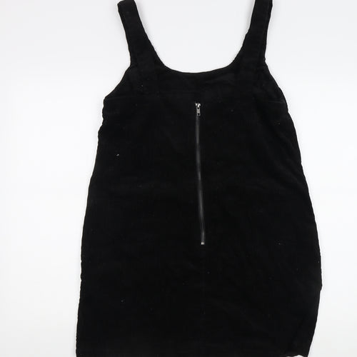 New Look Women's Black Corduroy Pinafore Dress, Size 14, Elegant