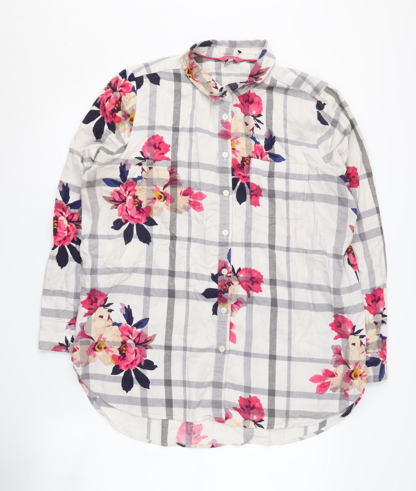 Joules Women’s Multicoloured Floral Button-Up Shirt Size 16
