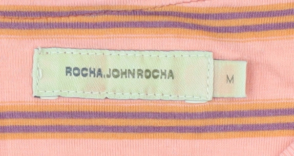 Rocha John Rocha Men's Pink Striped T-Shirt M