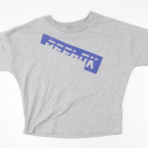 Reebok Grey Unisex T-Shirt, Size S, Casual Style