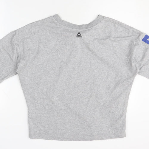 Reebok Grey Unisex T-Shirt, Size S, Casual Style