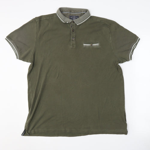 Kensington Men's Green Cotton Short Sleeve Polo L