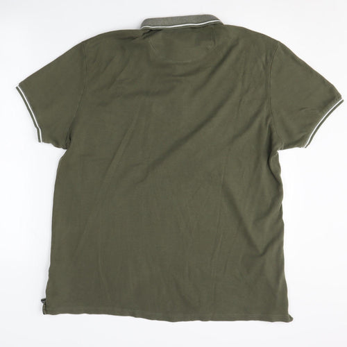 Kensington Men's Green Cotton Short Sleeve Polo L