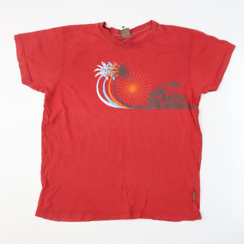 Trespass Men's Red Graphic Beach T-Shirt Medium
