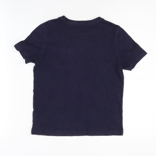 GAP Kids Boys Blue Cotton T-Shirt 6-7 Years Short Sleeve Casual