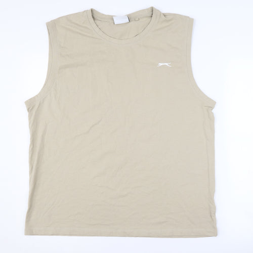 Slazenger Men's XL Beige Cotton Tank Top