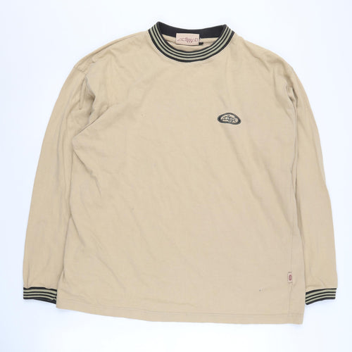 Animal Beige Men's L Sweatshirt Pullover Crew Neck