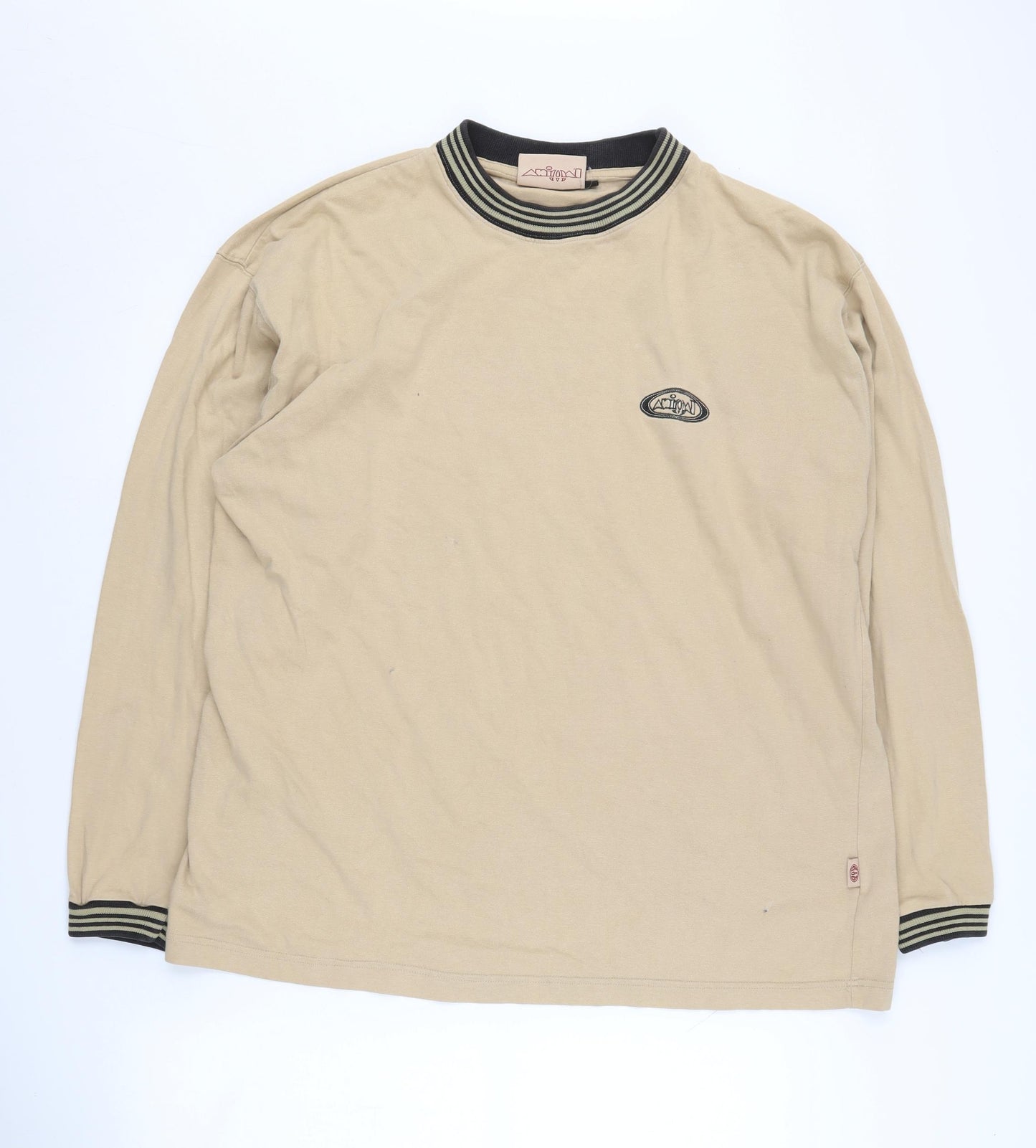 Animal Beige Men's L Sweatshirt Pullover Crew Neck