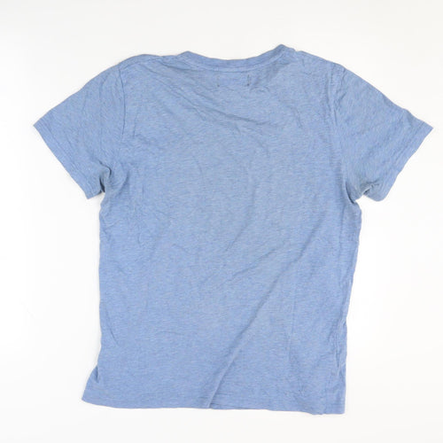Fred Perry Men's Blue S Crew Neck T-Shirt with Logo