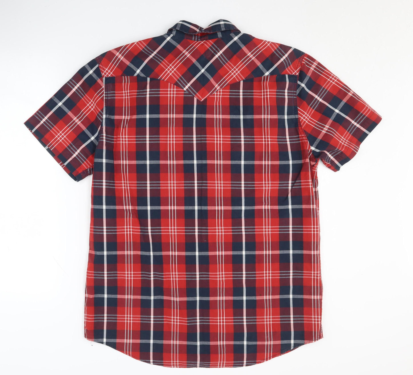 Levi's Men's Red Plaid Short Sleeve Shirt, Size L
