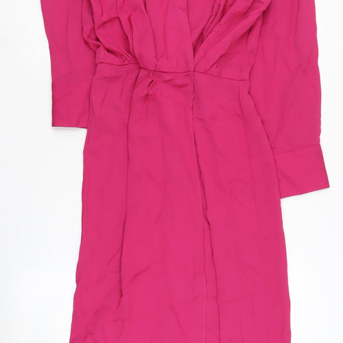 Massimo Dutti Women's Pink Shirt Dress XS