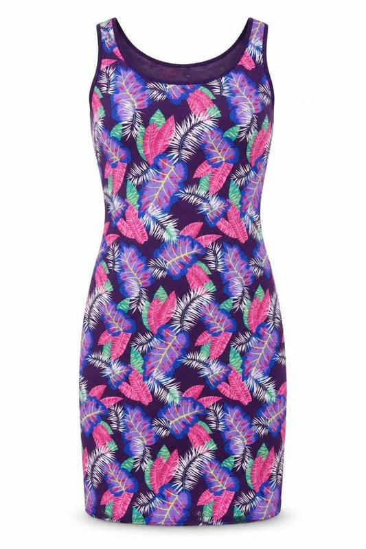 Front view of Lakeland Women’s Multicoloured Floral Tank Dress