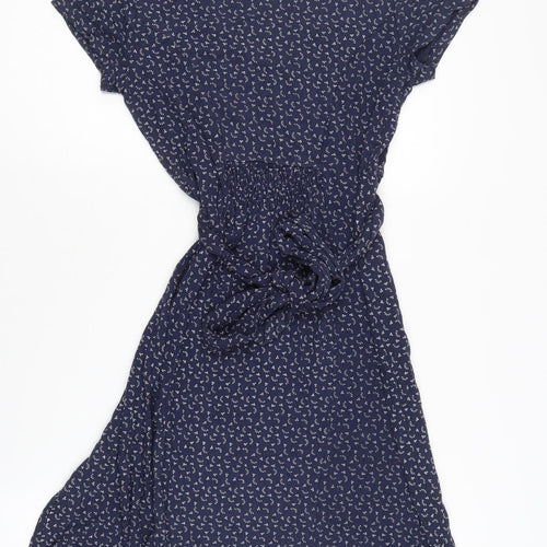 Fat Face Women's Blue Floral Dress Size 8