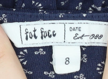 Fat Face Women's Blue Floral Dress Size 8