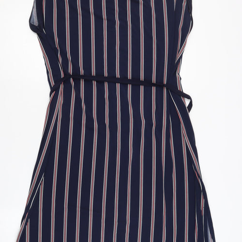 Oasis Women's Blue Striped Shirt Dress, Size L
