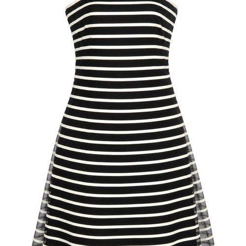 JS Boutique Women's Black Striped Sleeveless Dress Size 8