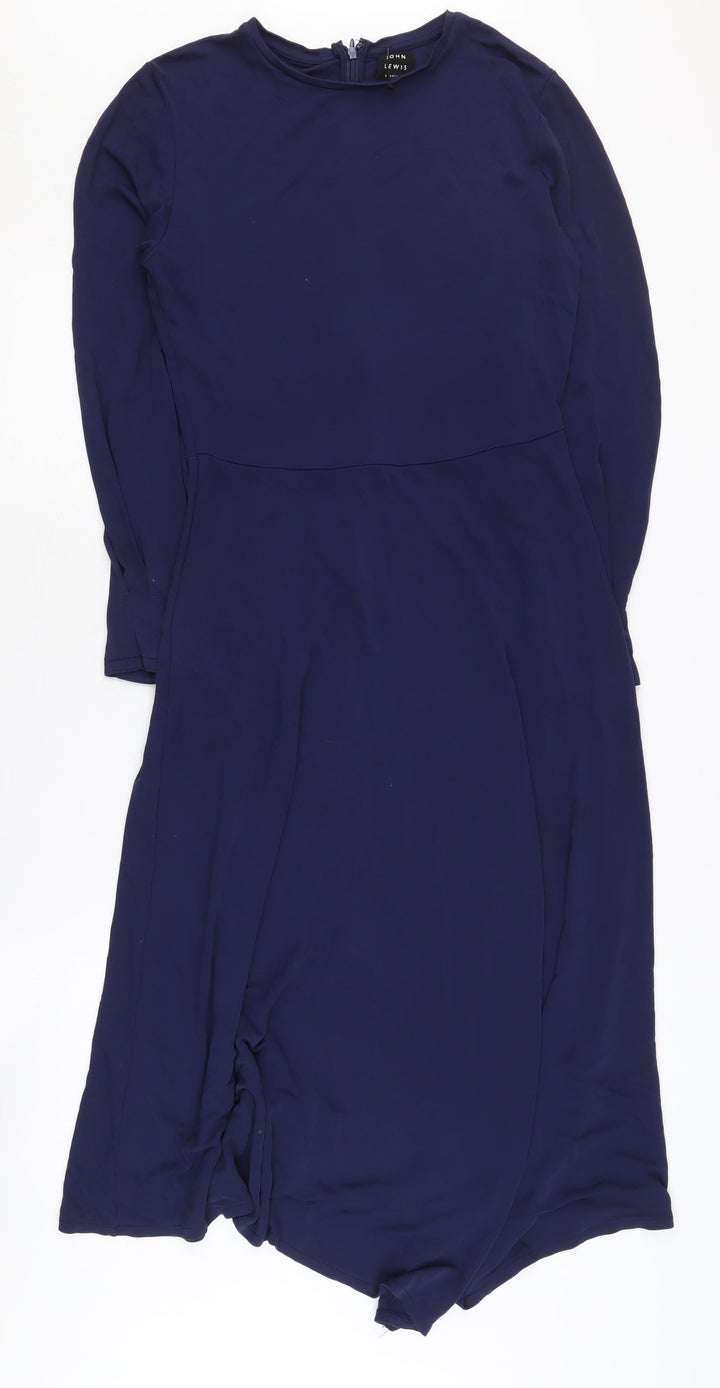John Lewis Navy Blue Shift Dress - Size 10 - Elegant