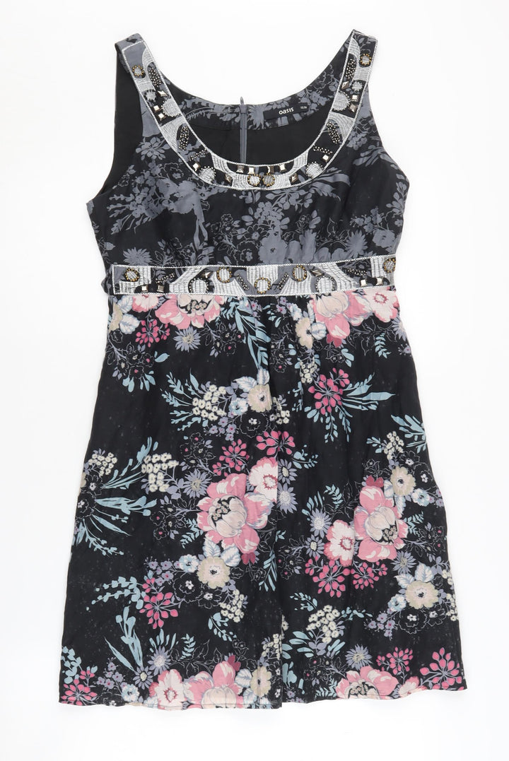 Oasis Women's Floral Fit & Flare Dress - Size 12