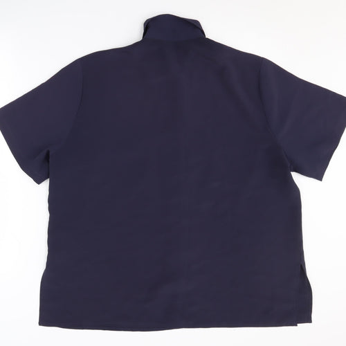 Berkerttex Women's Navy Button-Up Shirt Size 18