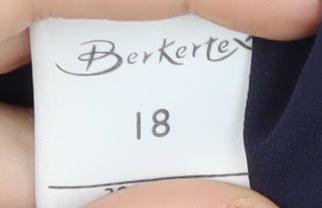 Berkerttex Women's Navy Button-Up Shirt Size 18