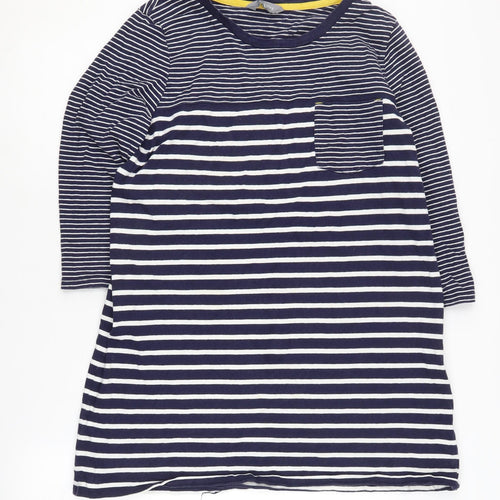 Principles Women's Blue Striped T-Shirt, Size 16