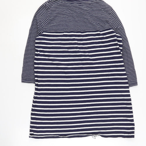 Principles Women's Blue Striped T-Shirt, Size 16