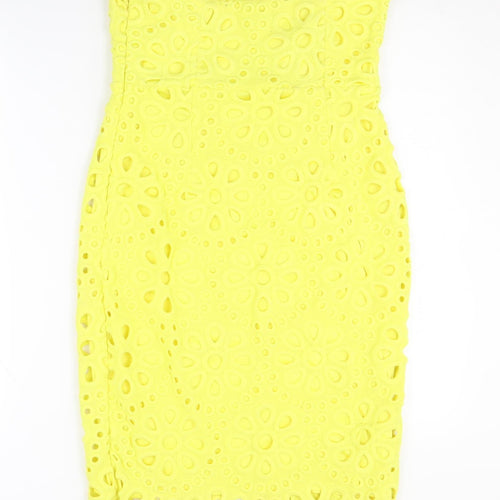 Myleene Klass Yellow Strapless Women's Dress, Size 12