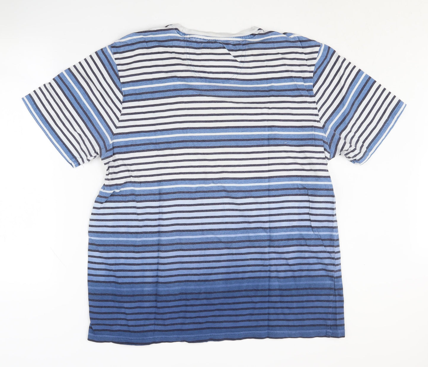 Jasper Conran Men's Blue Striped Crew Neck T-Shirt, L